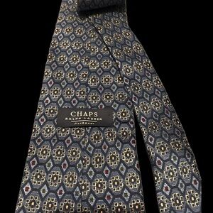 Chaps Men's Geometric Tie - Black and Gold